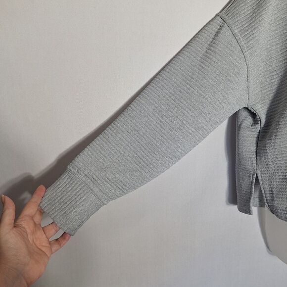 Danskin Womens Sweatshirt Oversized Gray Long Sleeve Ridged Cowl Neck Small P - Picture 4 of 10